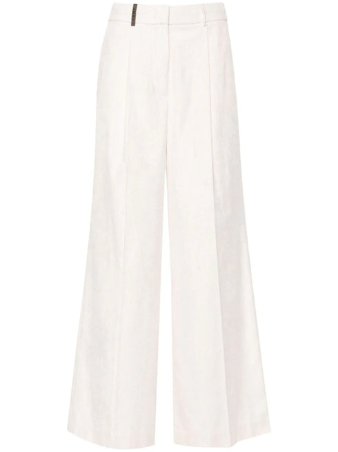 corduroy straight-leg trousers